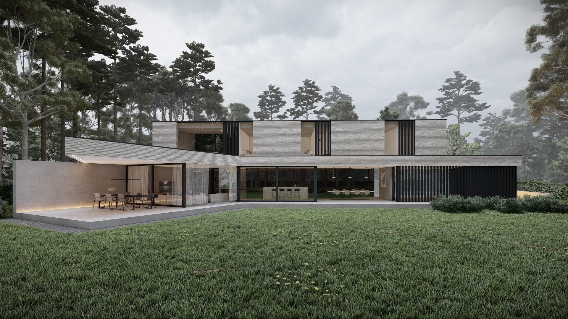 render van een luxe villa