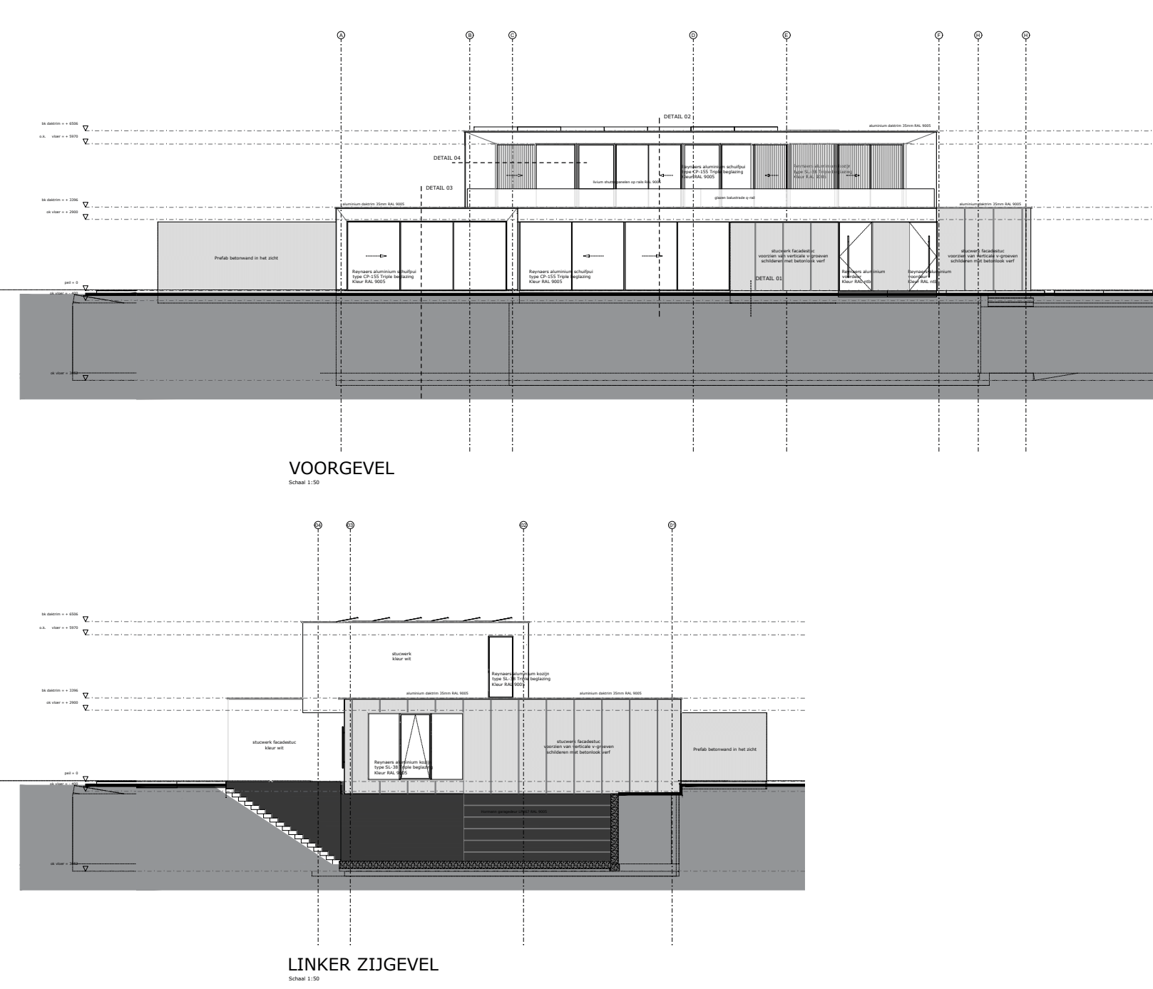 tekening van villa