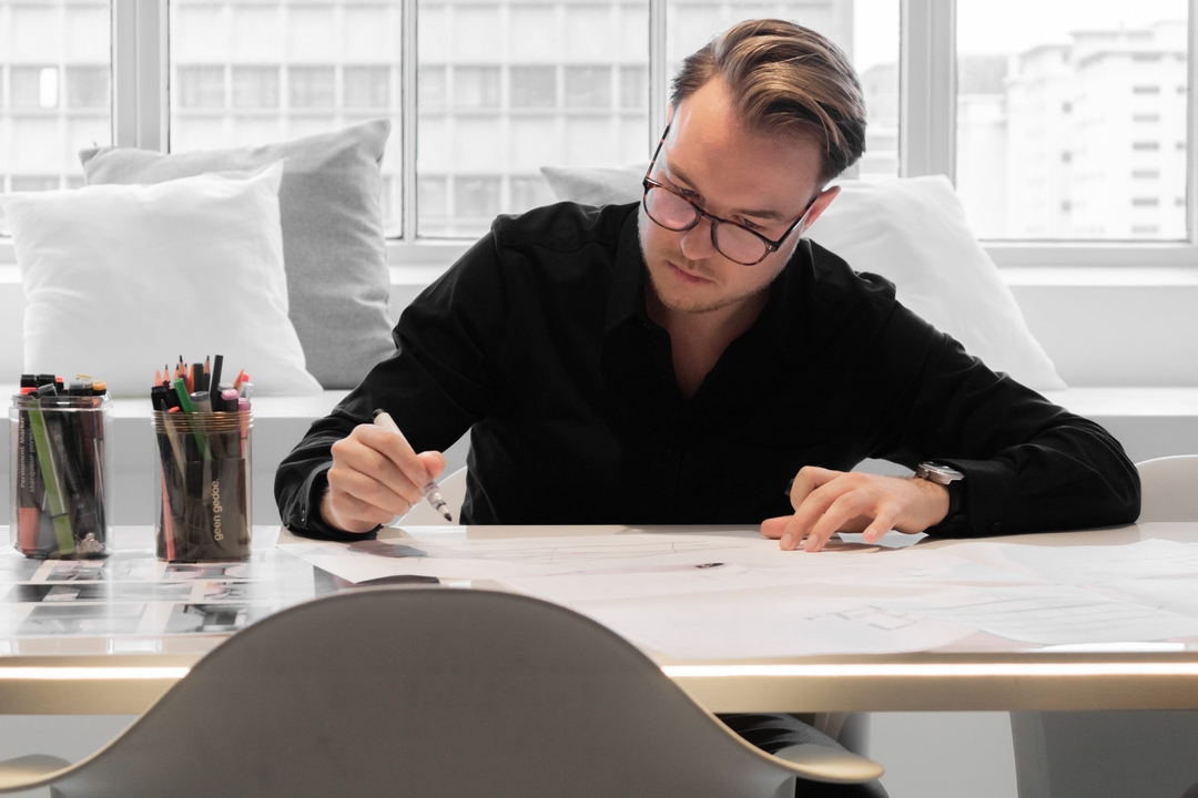 architect bezig