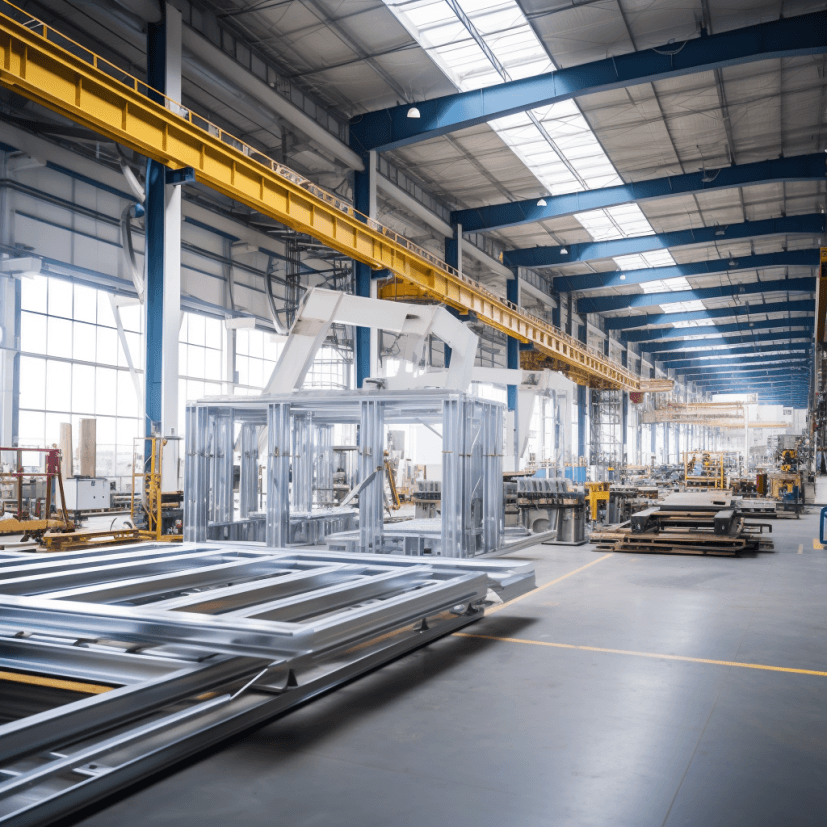 fabriek waar prefab elementen worden gemaakt