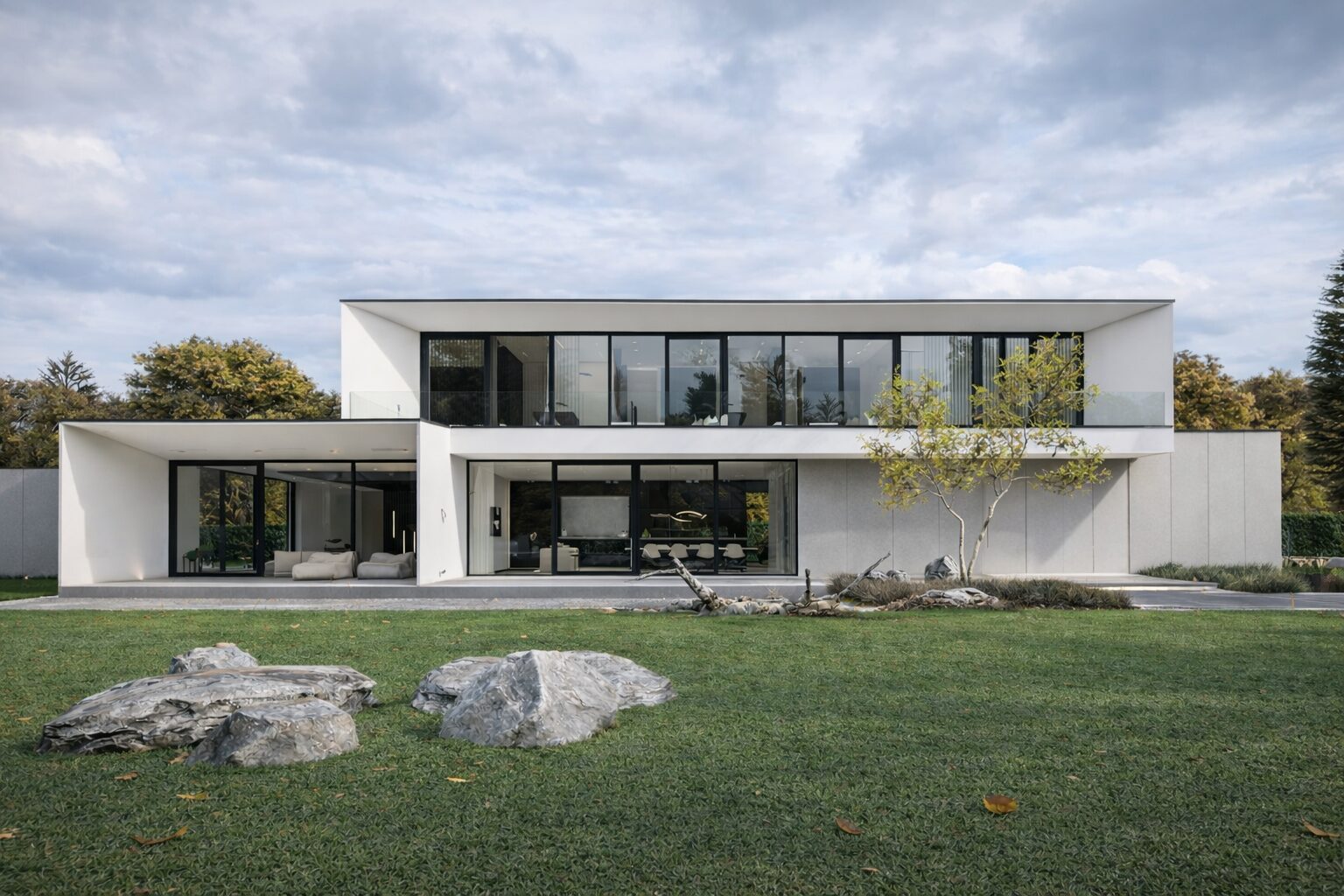 Display house, Minimalistische, moderne, kubistische, woning, villa, huis, zwart aluminium, stucwerk, wit, zwart, beton, puur beton in het zicht,, minimal pui, t gooi, Huizen, luxe villa, Moderne woning, art of living,